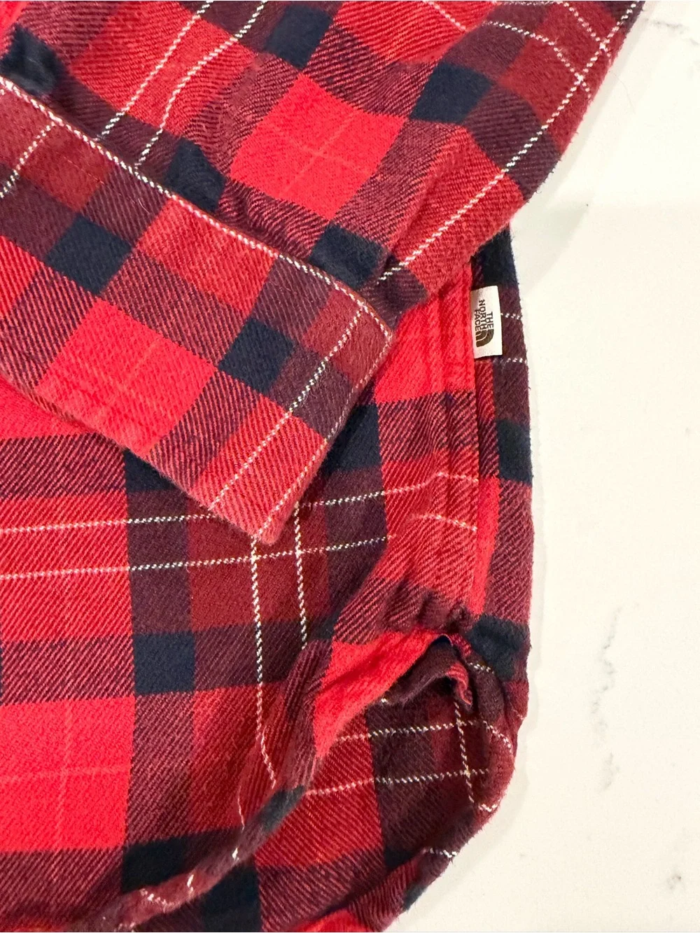 The North Face Red and Black Plaid Flannel